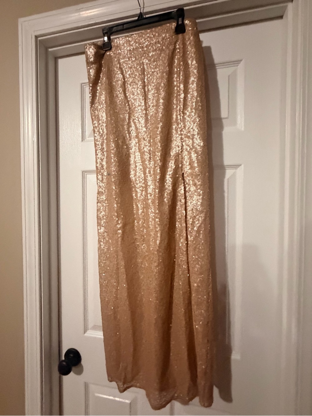 Showpo Gold Sequin Maxi Skirt